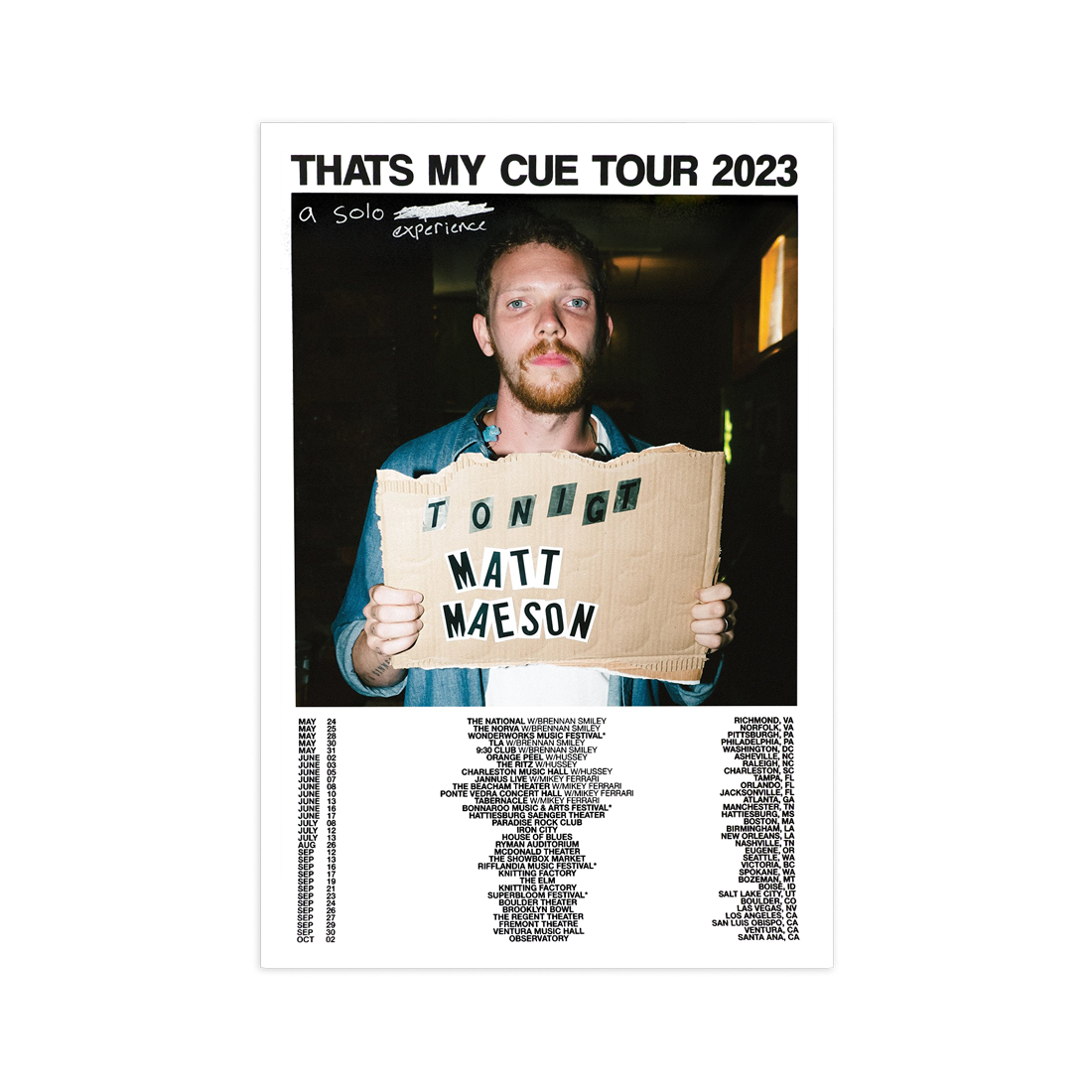 "That's My Cue" Tour Poster (18X24)